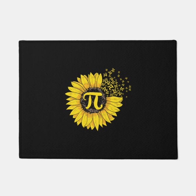 Math Teacher Pi Number Sunflower Fußmatte (Vorderseite)