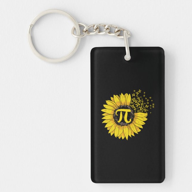 Math Teacher Pi Nummer Sonnenblume Schlüsselanhänger (Vorderseite)