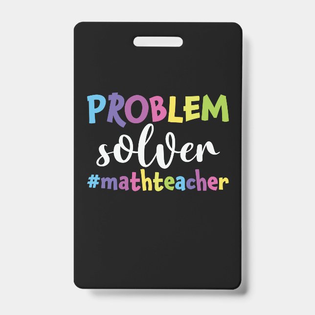 Math Teacher Problem Solver Ausweis (Vorderseite)