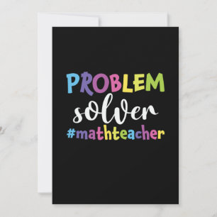 Math Teacher Problem Solver Feiertagskarte