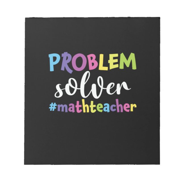 Math Teacher Problem Solver Notizblock (Vorderseite)