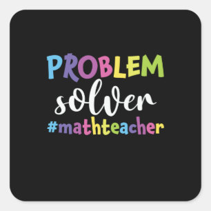 Math Teacher Problem Solver Quadratischer Aufkleber