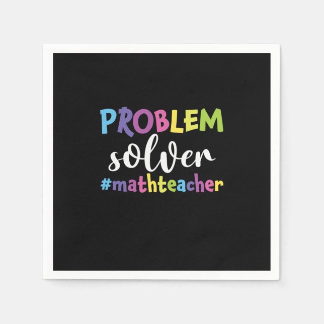 Math Teacher Problem Solver Serviette (Vorderseite)