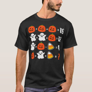 Math Teacher Puzzle Hallween T-Shirt