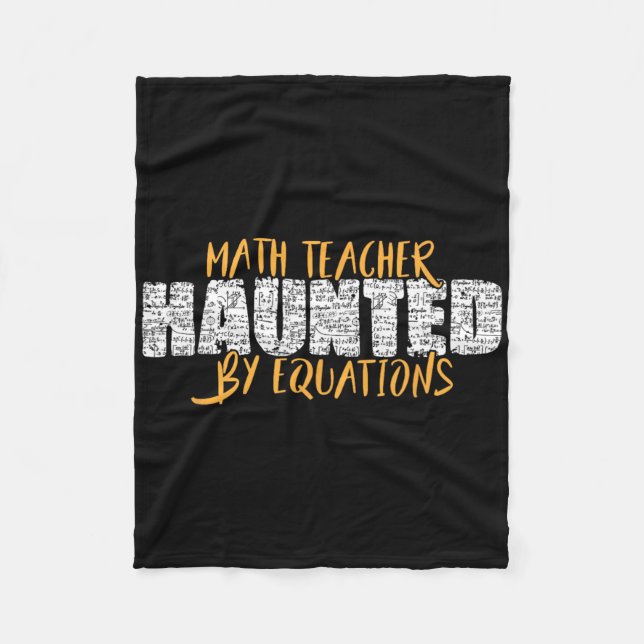 Math Teacher Scary Math Lover Mathematics Hallowee Fleecedecke (Vorderseite)