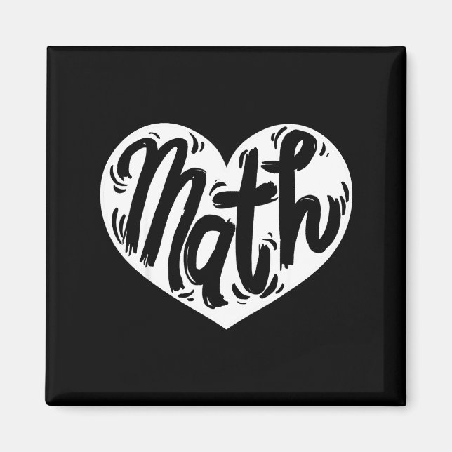 Math Teacher Student Love Valentine's Day  Magnet (Vorne)
