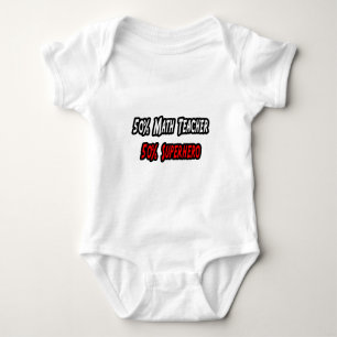 Math Teacher / Superheld Baby Strampler