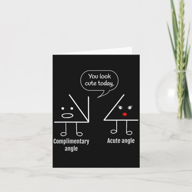 Math Teacher Tee - Complimentary Acute Angle  Karte (Vorderseite)