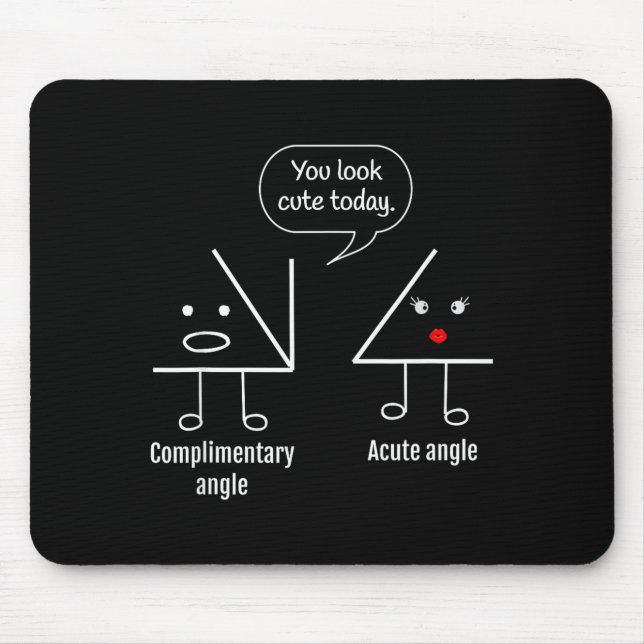 Math Teacher Tee - Complimentary Acute Angle  Mousepad (Vorne)
