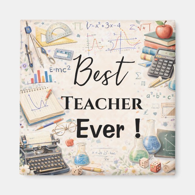 Math Teacher Thank You Gifts | End of School Year Magnet (Vorne)