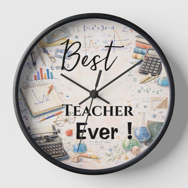 Math Teacher Thank You Gifts | End of School Year Uhr (Vorderseite)