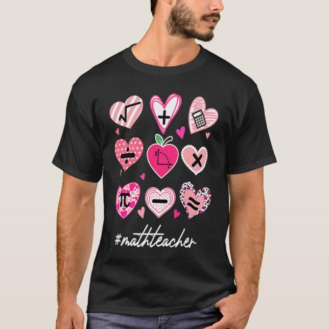 Math Teacher Valentine'S Day Pi Math T-Shirt (Vorderseite)