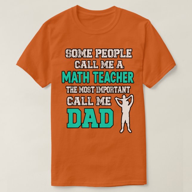 Math Teacher Vater T-Shirt (Design vorne)