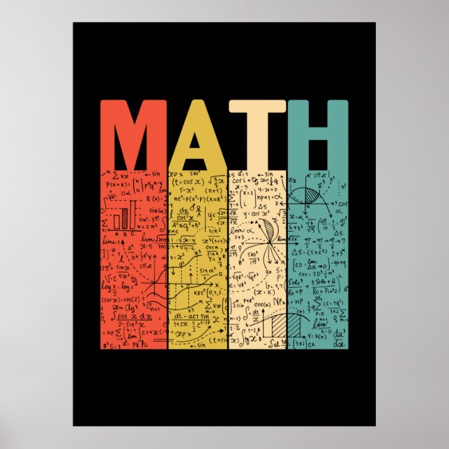 Math Teacher Vintag Math Definition Poster (Vorne)