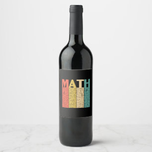 Math Teacher Vintag Math Definition Weinetikett