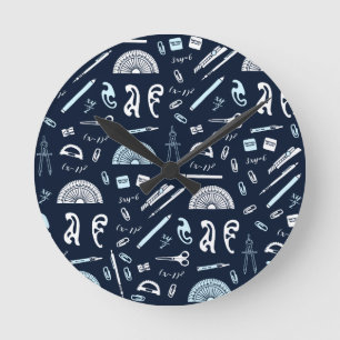 Math Teacher Wall Clock Runde Wanduhr