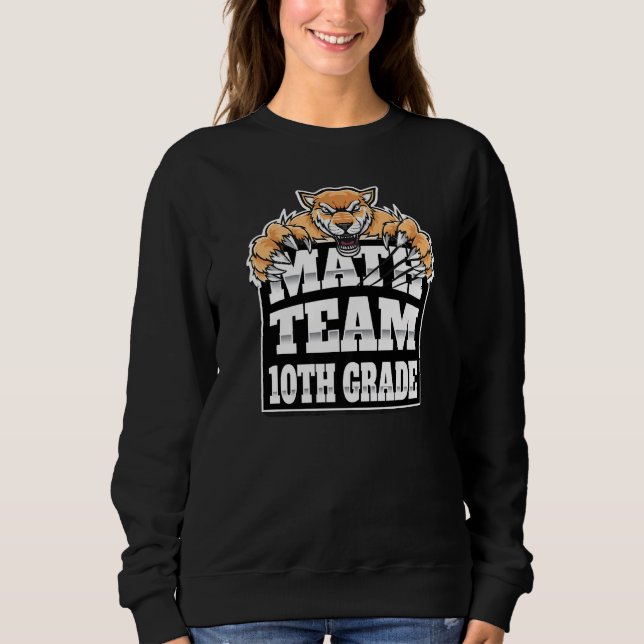 Math Team Lehrer 10. Klasse Studenten Jaguars Pan Sweatshirt (Vorderseite)