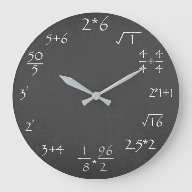 Math Time Große Wanduhr (Vorderseite)