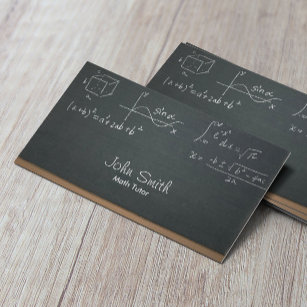 Math Tutor Beruflich Chalkboard Visitenkarte