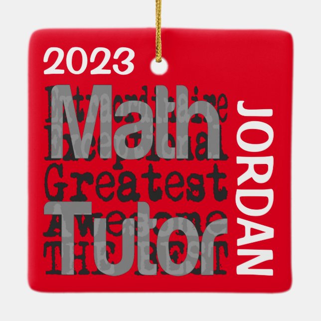 Math Tutor Extraordinaire CUSTOM Keramikornament (Rückseite)