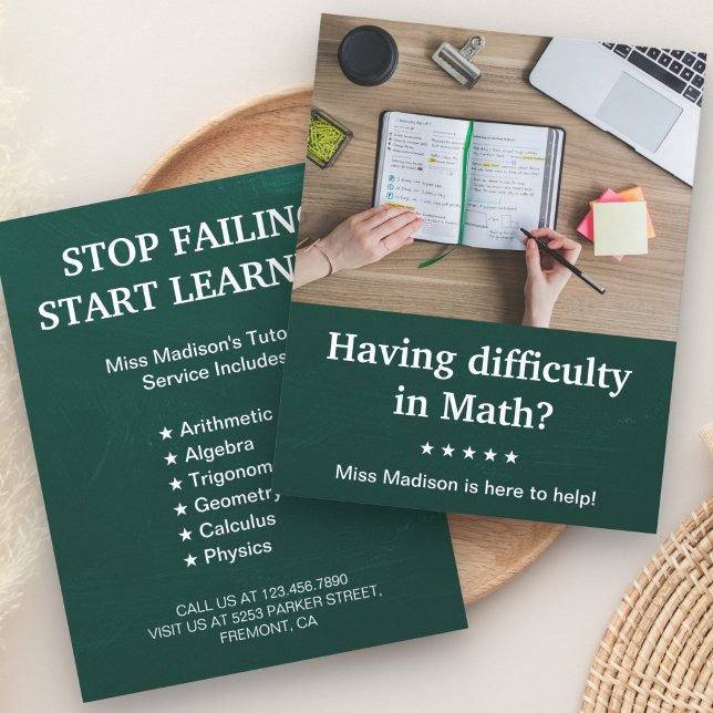 Math Tutor Flyer (Von Creator hochgeladen)