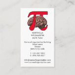 MATH TUTOR Pi Brain Mathematics Visitenkarte<br><div class="desc">MATH TUTOR Pi Brain Mathematics Business Card mit CUSTOMIZABLE TEXT. Dies ist eine stilvolle, personalisierte Pi Brain Mathematik Tutor Visitenkarte, um Ihre Expertise in Mathematik zu verkünden. Das Design zeigt ein fett rotes Pi-Zeichen mit einem Gehirn durch die Mitte. TEXT IST KUNDENBAR, sodass Sie Ihren Namen und Ihre Kontaktdaten auf...</div>