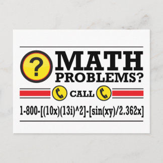 Math Tutoring Humor Gift Postkarte