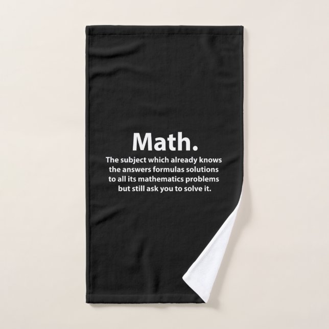 Math Typografie Funny Math Handtuch (Handtuch)