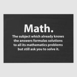 Math Typografie Funny Math Seidenpapier