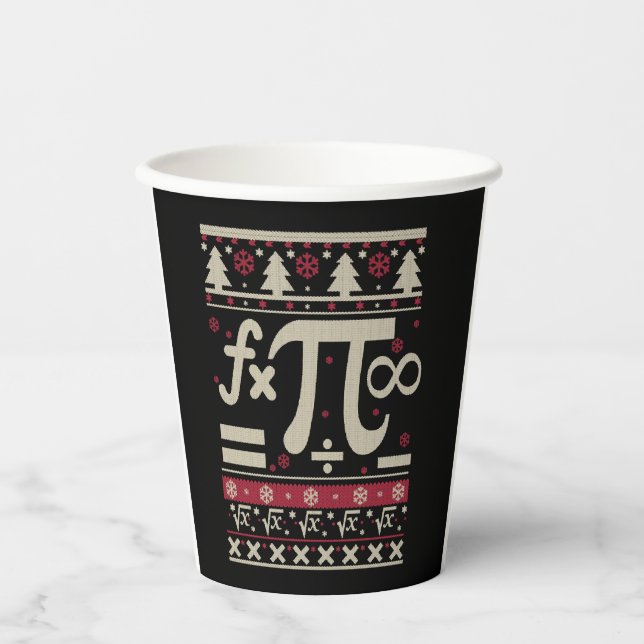 Math Ugly Christmas Pappbecher (Vorderseite)