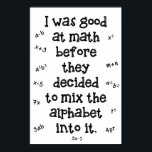 Math vor Alphabet Poster<br><div class="desc">Matte vor Alphabet Poster</div>