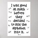 Math vor Alphabet Poster<br><div class="desc">Matte vor Alphabet Poster</div>