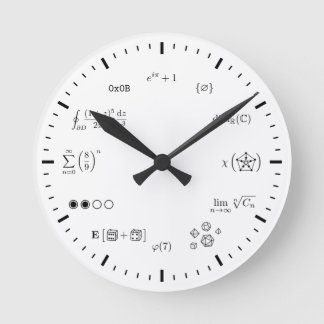 Math Wall Clock (Mittel) Runde Wanduhr