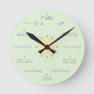 Math Wall Clock Runde Wanduhr