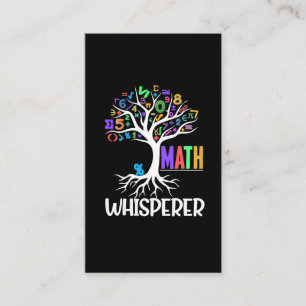 Math Whisperer Tree Mathe Educator Algebra Nerd Visitenkarte