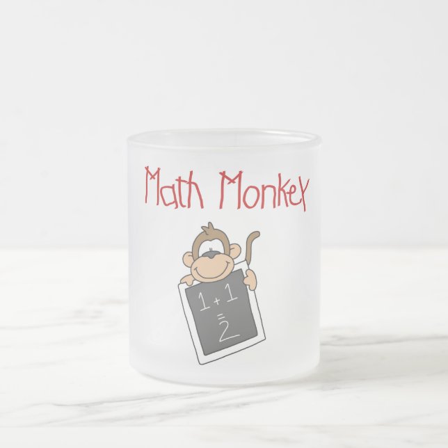 Mathe-Affe-T-Shirts und Geschenke Mattglastasse (Mittel)