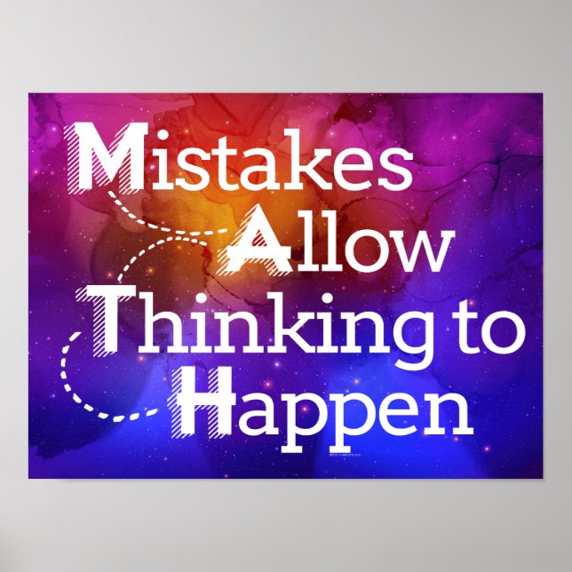 Mathe Akronym Fehler erlauben das Denken in einem  Poster (Vorne)