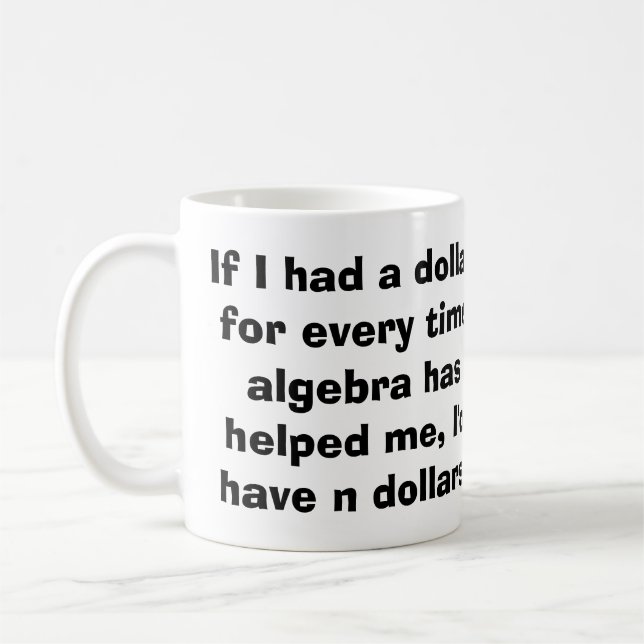 Mathe-Algebra-Tasse Tasse (Links)