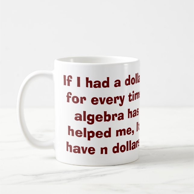 Mathe-Algebra-Tasse Tasse (Links)