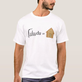 Mathe-Blockhaus-integraler Entwurf T-Shirt