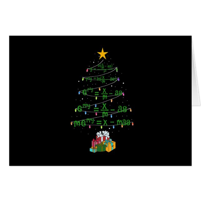 Mathe Christmas Tree Lights Math Lehrer Xmas Pajam (Vorderseite (Horizontal))