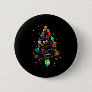 Mathe Christmas Tree Xmas Geschenk Button
