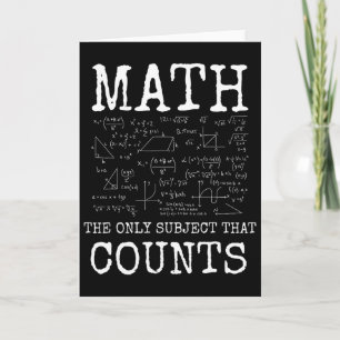 Mathe das einzige Fach, das zählt, lustiger Lehrer Karte
