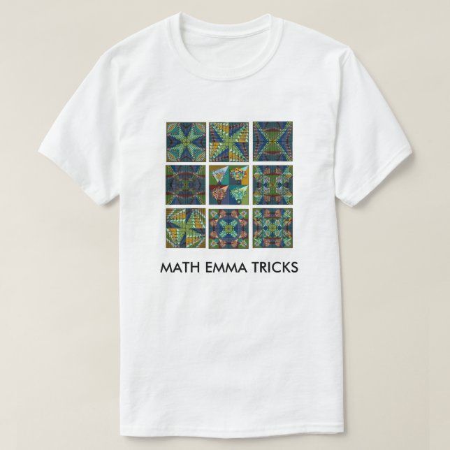 Mathe Emma betrügt - Energie ist EM sieht Quadrat T-Shirt (Design vorne)