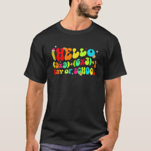 Mathe Formel 100 Tage der Schule Groovy Lehrer Jun T-Shirt