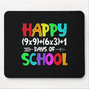 Mathe-Formel 100 Tage Schul-Shirt Mathe-Lehrer Mousepad