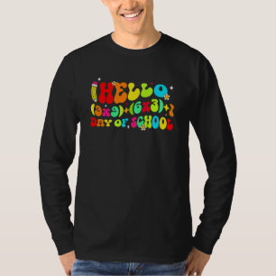 Mathe-Formel 100 Tage Schule Groovy Lehrer Junge T-Shirt