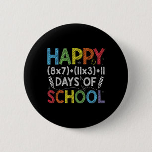 Mathe-Formel 100 Tage Schule Lustiger Mathe-Lehrer Button