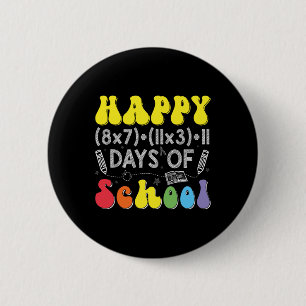 Mathe-Formel 100 Tage Schule Lustiger Mathe-Lehrer Button