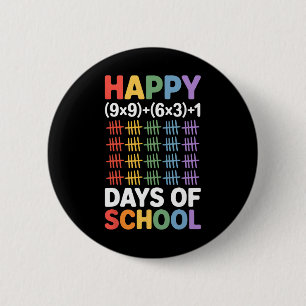 Mathe-Formel 100 Tage Schule Lustiger Mathe-Lehrer Button
